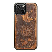 Bewood Róża Wiatrów Merbau - Etui do iPhone 13 Mini