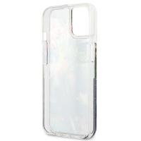 Guess Liquid Glitter Flower – Etui iPhone 13 mini (niebieski)