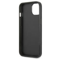 Guess Saffiano Double Card Triangle - Etui iPhone 13 Mini (czarny)