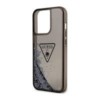 Guess Liquid Glitter Triangle Logo Case – Etui iPhone 14 Pro Max (czarny)