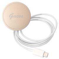 Guess Bundle Pack MagSafe 4G - Zestaw etui + ładowarka MagSafe iPhone 12 / iPhone 12 Pro (brązowy/złoty)