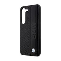 BMW Leather Textured & Stripe - Etui Samsung Galaxy S23+ (czarny)
