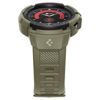 Spigen Rugged Armor Pro - Pasek + etui do Samsung Galaxy Watch 5 45 mm (Vintage Khaki)