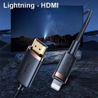 USAMS US-SJ509 - Kabel pleciony Lightning - HDMI 2m (czarny)