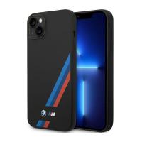 BMW Silicone Slanted Stripes - Etui iPhone 14 Plus (czarny) BMW Silicone Slanted Stripes - Etui iPhone 14 Plus (czarny)