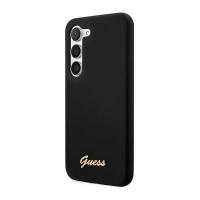 Guess Silicone Script Metal Logo - Etui Samsung Galaxy S23 (czarny)
