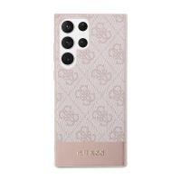 Guess 4G Bottom Stripe Metal Logo Collection - Etui Samsung Galaxy S23 Ultra (różowy)