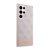 Guess 4G Bottom Stripe Metal Logo Collection - Etui Samsung Galaxy S23 Ultra (różowy)