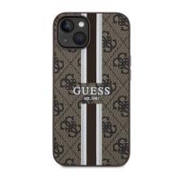 Guess 4G Printed Stripes MagSafe - Etui iPhone 14 Plus (Brązowy)