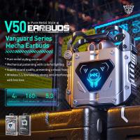 WEKOME V50 Vanguard Series - Bezprzewodowe słuchawki Bluetooth V5.3 TWS z etui ładującym (Tarnish)