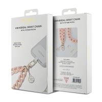 Guess Universal Big Hand Strap Acrylic 4G Charm - Uniwersalny pasek do telefonu (Różowy)