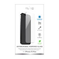 PURO Anti-Bacterial Tempered Glass - Szkło ochronne hartowane z ochroną antybakteryjną iPhone 15 Plus