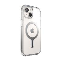 Speck Presidio Perfect-Clear ClickLock & MagSafe - Etui iPhone 16e / iPhone 15 / iPhone 14 / iPhone 13 (Clear / Chrome Finish / Serene Silver)