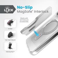 Speck Presidio Perfect-Clear ClickLock & MagSafe - Etui iPhone 15 Pro Max (Clear / Chrome Finish / Serene Silver)