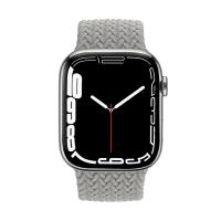 Crong Wave Band – Pleciony pasek do Apple Watch 38/40/41/42 mm (jasny szary)