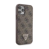 Guess Crossbody 4G Metal Logo - Etui iPhone 12 / iPhone 12 Pro (brązowy)