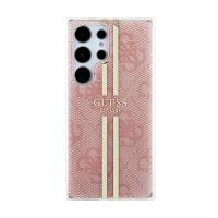 Guess IML 4G Gold Stripe - Etui Samsung Galaxy S24 Ultra (różowy)