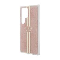 Guess IML 4G Gold Stripe - Etui Samsung Galaxy S24 Ultra (różowy)