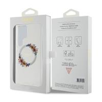 Guess IML Flowers Wreath MagSafe - Etui Samsung Galaxy S24 Ultra (przezroczysty)