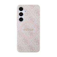 Guess 4G Collection Leather Metal Logo MagSafe - Etui Samsung Galaxy S24 (różowy)