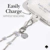 Kate Spade New York Universal Phone Charm Wristlet - Uniwersalna smyczka do telefonu (Dazzle Chain Silver)