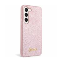 Guess Glitter Flakes Metal Logo Case - Etui Samsung Galaxy S24 (różowy)