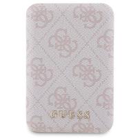Guess Bundle Pack MagSafe 4G Metal Gold Logo - Zestaw etui + Power Bank 5000mAh MagSafe iPhone 15 (różowy)