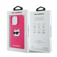 Karl Lagerfeld Silicone Choupette Head Print MagSafe - Etui iPhone 16 Pro Max (fuksja)