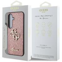 Guess Fixed Glitter Big 4G Metal Logo - Etui do Samsung Galaxy S25+ (różowy)