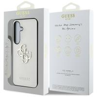 Guess Grained Big 4G Logo Small Classic Logo - Etui do Samsung Galaxy S25 (beżowy)