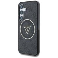 Guess 4G Glitter Triangle Buttons MagSafe - Etui do Samsung Galaxy S25+ (czarny)