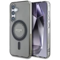 Guess Rhinestones Printed Classic Logo MagSafe - Etui do Samsung Galaxy S25 (czarny)