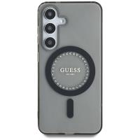 Guess Rhinestones Printed Classic Logo MagSafe - Etui do Samsung Galaxy S25 (czarny)