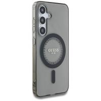 Guess Rhinestones Printed Classic Logo MagSafe - Etui do Samsung Galaxy S25 (czarny)