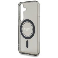Guess Rhinestones Printed Classic Logo MagSafe - Etui do Samsung Galaxy S25 (czarny)