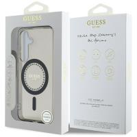 Guess Rhinestones Printed Classic Logo MagSafe - Etui do Samsung Galaxy S25 (czarny)