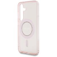 Guess Rhinestones Printed Classic Logo MagSafe - Etui do Samsung Galaxy S25 (różowy)