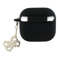 Guess Silicone 4G Charm - Etui AirPods 4 (czarny)