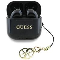 Guess Glossy Effect Printed Classic Logo & Charm - Słuchawki Bluetooth TWS + etui ładujące (czarny) Guess Glossy Effect Printed Classic Logo & Charm - Słuchawki Bluetooth TWS + etui ładujące (czarny)