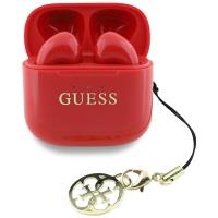 Guess Glossy Effect Printed Classic Logo & Charm - Słuchawki Bluetooth TWS + etui ładujące (czerwony) Guess Glossy Effect Printed Classic Logo & Charm - Słuchawki Bluetooth TWS + etui ładujące (czerwony)