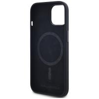 Karl Lagerfeld Silicone Shadow Metal Initial MagSafe - Etui do iPhone 15 (czarny)