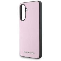 Karl Lagerfeld Saffiano Metal Logo - Etui do Samsung Galaxy A56 5G (różowy)