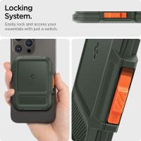 Spigen Lock Fit MagSafe - Portfel magnetyczny (Military Green)