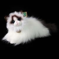 Rappa - Pluszowa realistyczna maskotka Kot Ragdoll leżący 35 cm Eco-Friendly