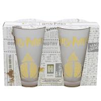 Harry Potter - Zestaw dwóch szklanek w ozdobnym pudełku z kolekcji Golden Magic 490 ml Harry Potter - Zestaw dwóch szklanek w ozdobnym pudełku z kolekcji Golden Magic 490 ml