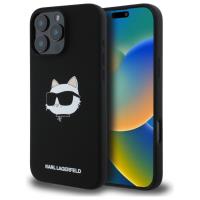 Karl Lagerfeld Silicone Choupette Head Print MagSafe - Etui iPhone 16 Pro (czarny) Karl Lagerfeld Silicone Choupette Head Print MagSafe - Etui iPhone 16 Pro (czarny)