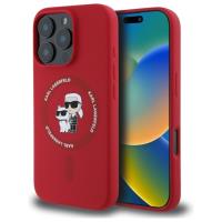Karl Lagerfeld Silicone Karl & Choupette Ring MagSafe - Etui iPhone 16 Pro (czerwony) Karl Lagerfeld Silicone Karl & Choupette Ring MagSafe - Etui iPhone 16 Pro (czerwony)