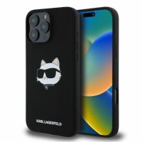 Karl Lagerfeld Silicone Choupette Head Print MagSafe - Etui iPhone 16 Pro Max (czarny) Karl Lagerfeld Silicone Choupette Head Print MagSafe - Etui iPhone 16 Pro Max (czarny)