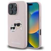 Karl Lagerfeld Silicone Double Heads Print MagSafe - Etui iPhone 16 Pro Max (różowy) Karl Lagerfeld Silicone Double Heads Print MagSafe - Etui iPhone 16 Pro Max (różowy)