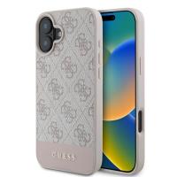 Guess 4G Bottom Stripe - Etui iPhone 16 Plus (różowy) Guess 4G Bottom Stripe - Etui iPhone 16 Plus (różowy)